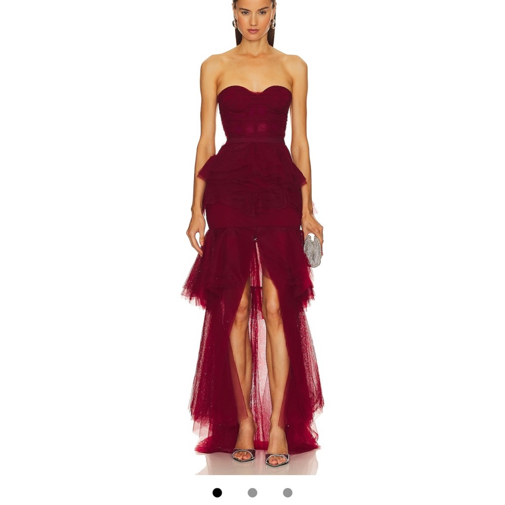 Elegant maroon gown